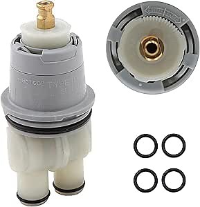 RP46074 Shower Valve Cartridge Assembly, Replacement for De-lta Tub/Shower Valves 13/14 Series, Universal Single-handle MulitChioce Faucet Repair Kit (White-1PCS)