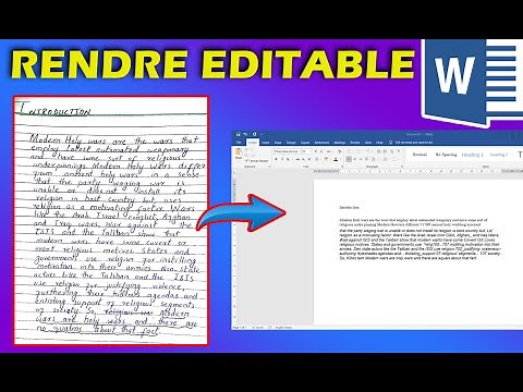 comment convertir un document scanné en MS WORD || un document ecrit a la maison editable en WORD