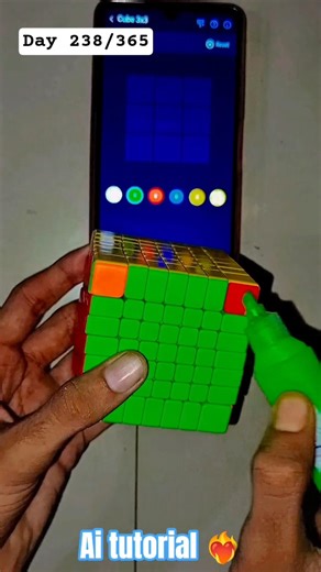7x7 Cube Solve by Artificial Intelligence 🤖🔥 #cube #shorts #shortclips #video