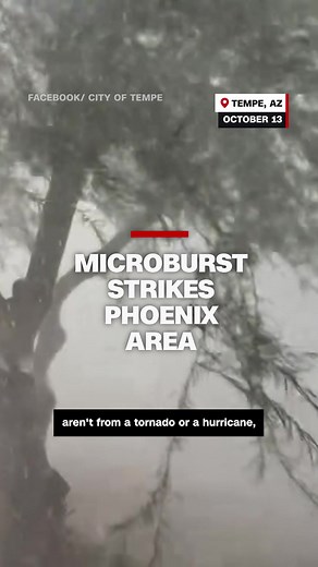 A fierce microburst hit Tempe, Arizona, unleashing damaging winds strong enough to tear off roofs and topple trees and power lines. #cnn #news
