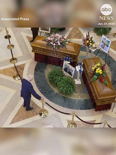 Former President Biden on Friday paid his respects to Minnesota state Rep. Melissa Hortman and her husband, Mark, who were fatally shot in their home earlier this month, as they lie in state at the Minnesota State Capitol.