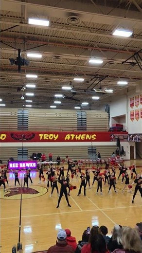 Dance at Varsity basketball halftime #basketball #redhawks #winninggame #dance #cheerleading