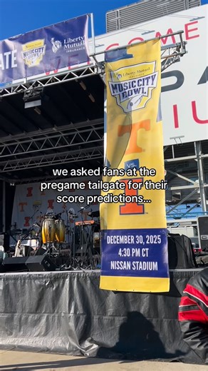 drop your guess in the comments🤫🤫 #collegefootball #musiccitybowl #libertymutualmusiccitybowl #tennessee #illinois | Liberty Mutual Music City Bowl