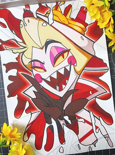 Drawing Lucifer from Hazbin Hotel: Spill Art Tutorial
