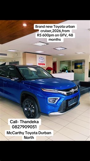 Toyota Urban Cruiser 2026 finance from R5,600pm | McCarthy Toyota Durban North