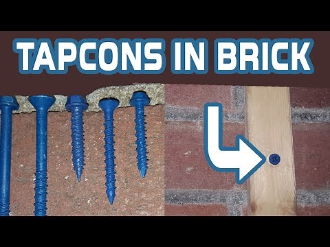 Tapcon screws into brick | How to use Tapcons to install shelves on brick wall, or pictures, etc