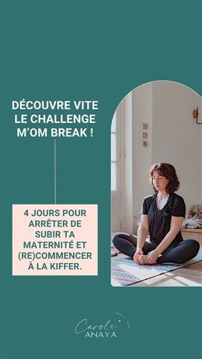 Carole Anaya ✨ Doula à Aix-en-Provence on Instagram: "J’accompagne des futures et jeunes mamans depuis des années. Et ce que je vois le plus souvent… ce n’est pas le manque d’amour. C’est le manque d’air. Elles courent, gèrent, encaissent… jusqu’à s’oublier. C’est pour cela que j’ai créé le challenge M’OM Break. Un challenge gratuit sur 4 jours, Dédié aux femmes enceintes et aux jeunes mamans, Qui ont l’impression de trop subir et de ne pas assez profiter de leur quotidien avec leur (futur) bébé