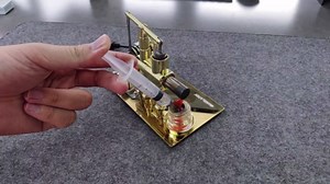 NIKOLATOY Stirling Engine Model, LED Power Demonstration Desktop Mechanical Display for Physics Enthusiasts (LED Version)