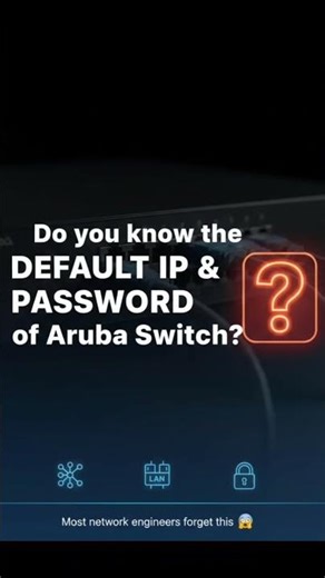 Aruba Switch Default Password and IP Address #arubaswitch #arubaswitchpassword