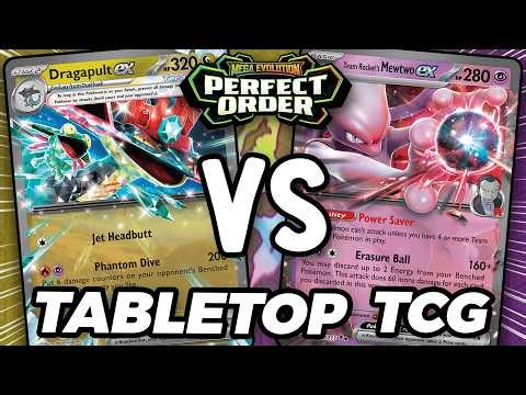 Can Dragapult ex Defeat Team Rocket's Mewtwo ex in this Pokemon TCG Tabletop Match!?!