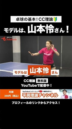 山本怜さんがモデル！卓球の基本🔰｢当たり方｣をCC理論で学ぼう！初心者も上級者も要チェック！