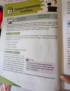 Chapter in Pythoncontrol statementsSelection StatementsLoce... | Filo