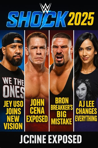 WWE Shock 2025: Jey Uso Joins New Vision | John Cena Exposed | Bron Breakker’s Big Mistake | AJ Lee Changes Everything😱😎😭#WWE #WWENews #JeyUso #JohnCena #BronBreakker #AJLee #WWE2025 #WWEUniverse #WrestlingNews #RowdyGamer #WWEFans #WrestlingCommunity #WWEReturns #BreakingWWE #WWETrending #WWELive #ProWrestling | Rowdy Gamer