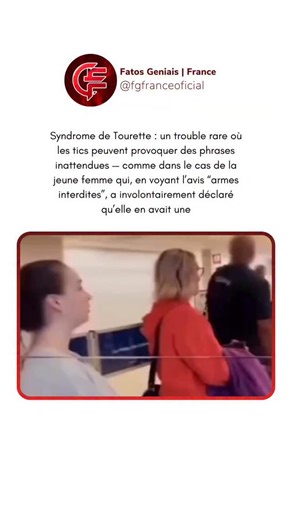 Fatos Geniais | France on Instagram: "💡 Syndrome de Tourette : au-delà des tics, une histoire de force et de dépassement Le Syndrome de Tourette est un trouble neurologique rare, souvent entouré de mythes. Il se manifeste par des tics moteurs et vocaux involontaires, généralement dès l’enfance. Contrairement à ce que beaucoup pensent, il ne se réduit pas aux insultes: la coprolalie (usage involontaire de mots offensants) apparaît seulement dans 10% des cas. Décrit pour la première fois en 1885 