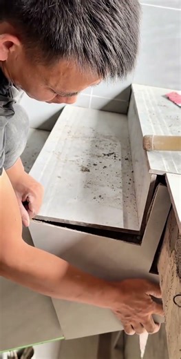 It does take patience and precision to carefully install this particular floor support stair section