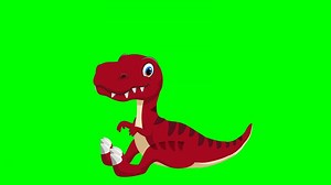 Download Cartoon dinosaurus - t-rex tyrannosaurus rex - Animation 8 of 9 Sitting Loop - Color 6 of 12 Red for free
