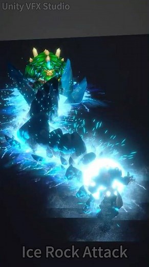Unity Game VFX - Ice Rock Attack #vfx
