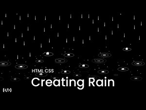 Perfect Rain effect with Splashes and Ripples using HTML and CSS