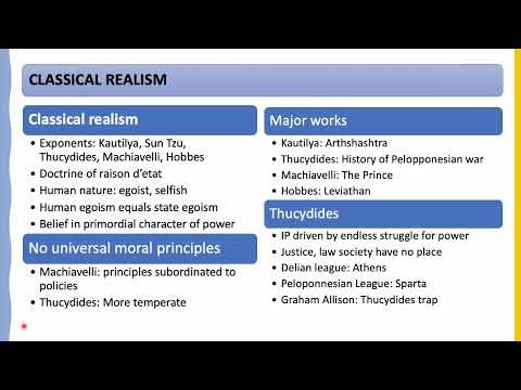 WHAT IS REALISM IN INTERNATIONAL RELATIONS? CLASSICAL REALISM