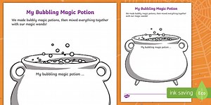 My Bubbling Magic Potion Worksheet