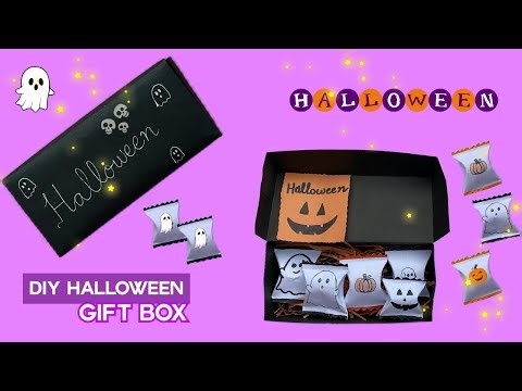 DIY Halloween Gift Box 🎃 Easy DIYs for Halloween 🧙‍♀️ diy halloween decorations 🍂##halloweendecor 👻
