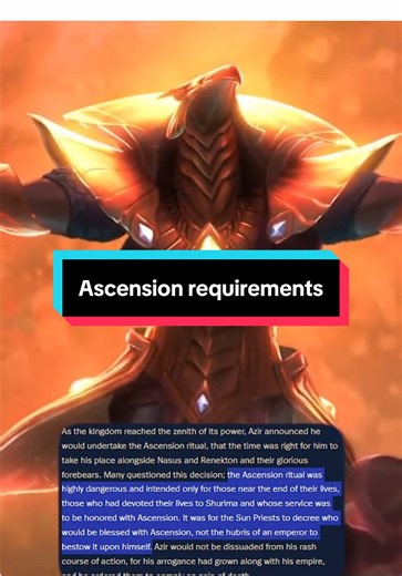 Requirements for Ascension in League of Legends
