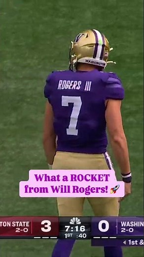 Will Rogers lets it FLY for the TD against Washington State 🚀