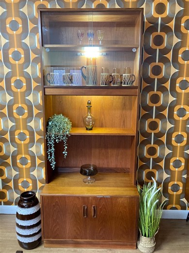 Vintage G Plan Teak Display Cabinet Mid Century Book Case / Drinks Cabinet - Etsy