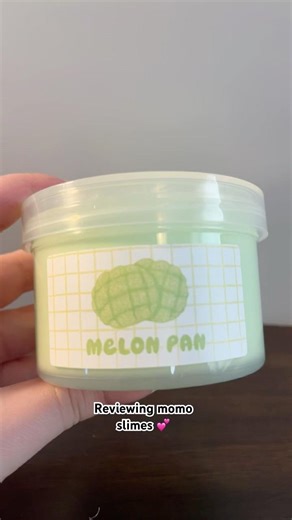 Reviewing @momoslimes 💕🍈#slimeasmr #slime