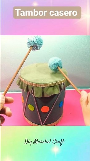 Tambor de material reciclado #diy #manualidades