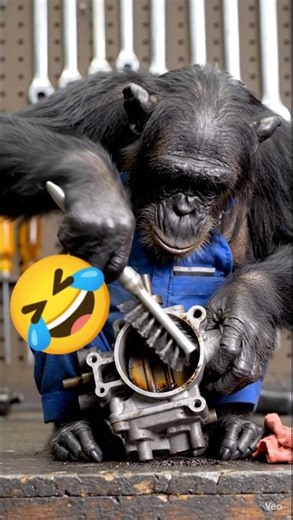 MONKEY MECHANIC?! Watch Him FIX This Throttle Body 🤯#shorts