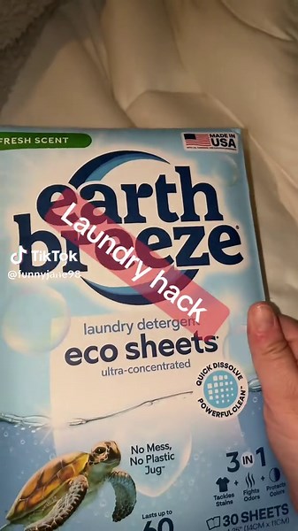 Laundry day just got easier with these Earth Breeze eco sheets. They’re pre-measured, quick-dissolving, easy to store, and skip the bulky plastic detergent jug while still helping tackle stains, fight odors, and protect colors. Such a simple switch for a cleaner, less messy routine. Price and shipping subject to change. #tiktokshopcreatorpicks #NewYearNewYou #LaundryHacks #EcoFriendlyHome #CleaningFavorites