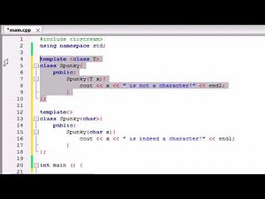 C++ Tutorials 61 Template Specializations