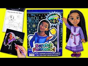 Disney Wish Movie Asha and Valentino Scratch Activity Book with games