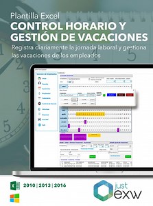 Plantilla Premium Control Horario ⏰ y de Vacaciones de Excel