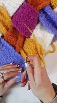 Woven Look Cushion Cover | Easy Knitting DIY for Your Home 🧶✨