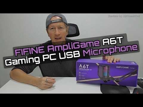 FIFINE AmpliGame A6T USB RGB Gaming Condenser Microphone, Unboxing Setup Test Review 2026