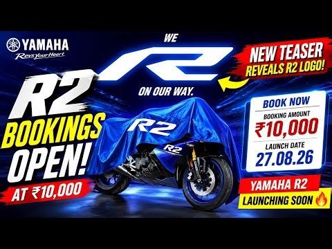 Yamaha R2 Bookings OPEN! ₹10,000 Token + NEW R2 Teaser | Launching Aug 27! 🔥