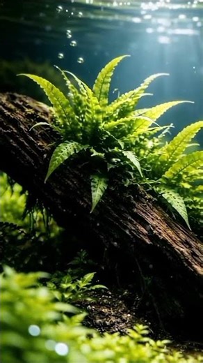 The Most Beautiful Low-Maintenance Aquarium Plant 🌿 | Java Fern Aquascape #Shorts #Aquarium #Plants