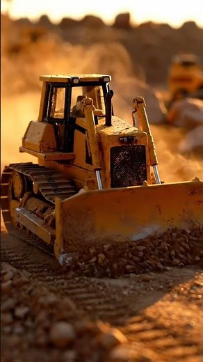 Mini Bulldozer Action: Pushing Dirt Like a Pro! 🚜💨
