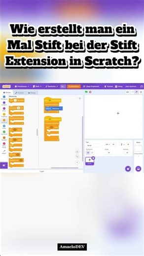 Wie erstellt man ein Malstift bei der Stift Extension in Scratch? #scratch #scratchtutorial