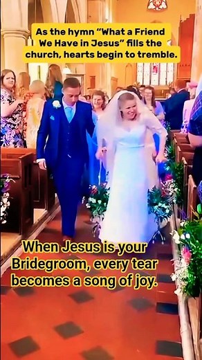 A Bride Walks with Crutches, Yet Her Faith Shines Strong in Jesus #shorts