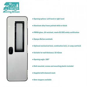 JDA Camper RV Doors Entrance Door European Design RV Door Double Layer Acrylic Glass with Two Point Lock Design