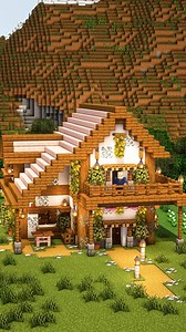 This cherry house brings new color to Minecraft