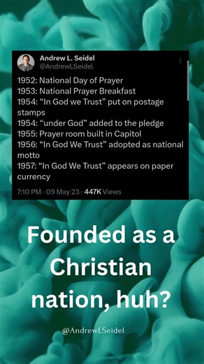 Founded as a Christian Nation? Gimme a break.