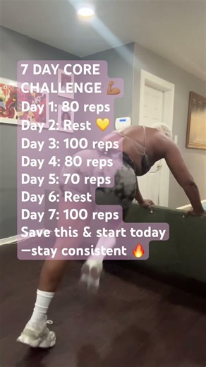 7-Day Standing Core Challenge. No weights needed 🔥🔥 #fitness #fitnessmotivation #abworkout