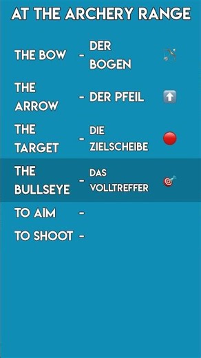 Hit the Bullseye! 🎯 German Vocabulary for Archery!