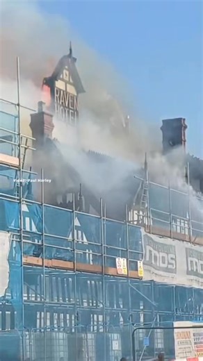 The Raven Hotel in Droitwich is on fire. Fire crews and police are in attendance. | BBC Hereford & Worcester