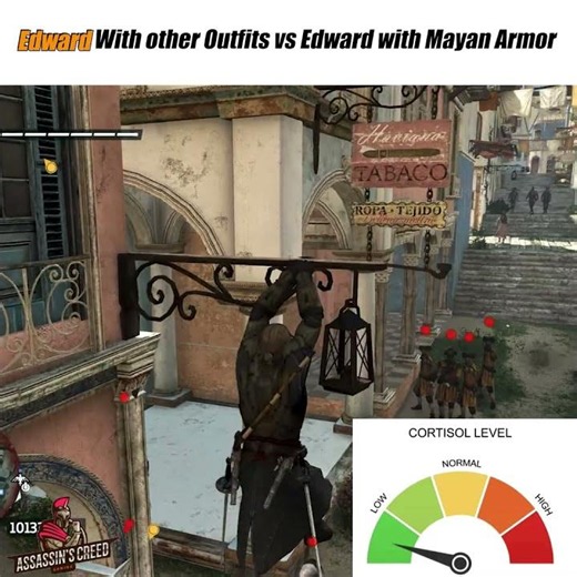 Edward With other Outfits vs Edward with Mayan Armor #assassincreedblackflag #gaming