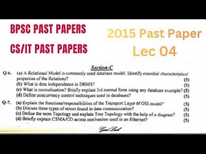 Section C BPSC Question Paper 2015